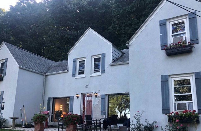 Cozy home overlooking the water with a great view of the Tappan Zee Bridge.