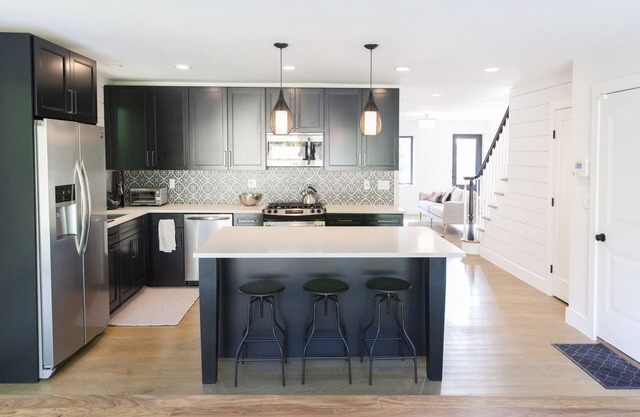 Designer retreat with pool in Bellport Village
