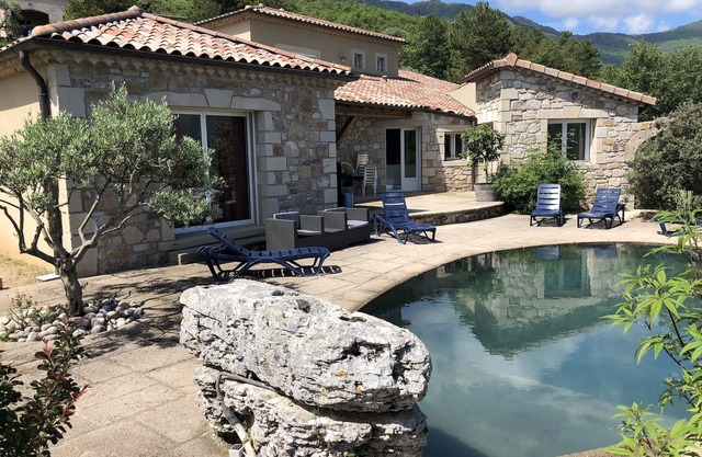 Detached house with private pool in Gravieres (3km from Les Vans)
