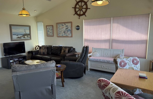Dog-friendly ocean-view home with gas grill - walk to beach or golf course