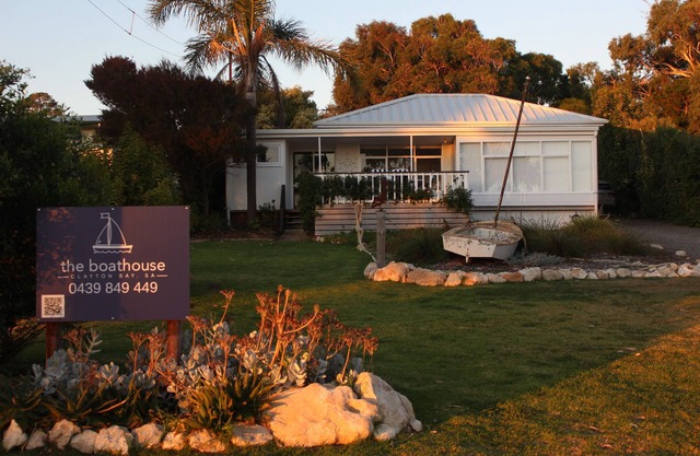 Enjoy waterfront views and spectacular sunsets from this charming cottage.