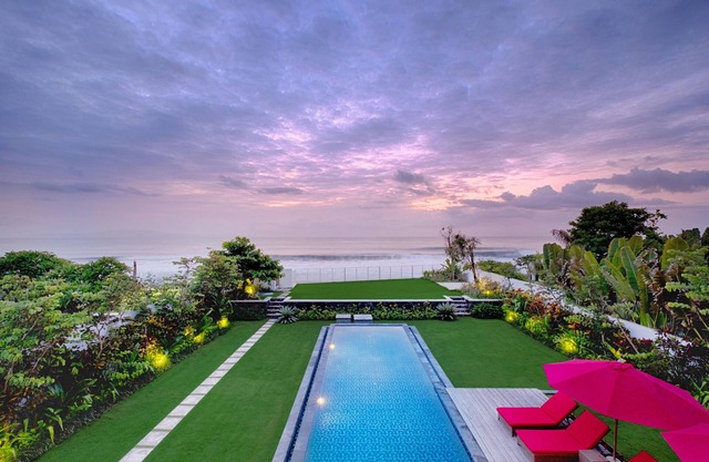 Fabulous Vibes of Five Bedrooms Beachfront Villa in Keramas