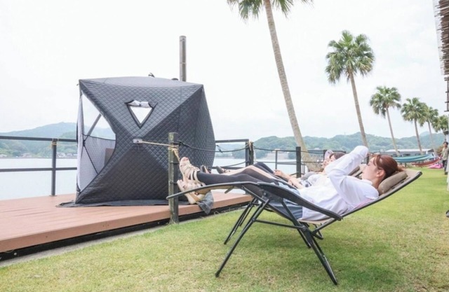Facing cabin for 4 people Panoramic sauna pre/Matsuura City Nagasaki