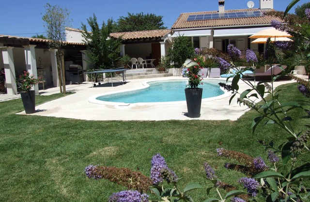 Family villa surrounded by a landscaped garden