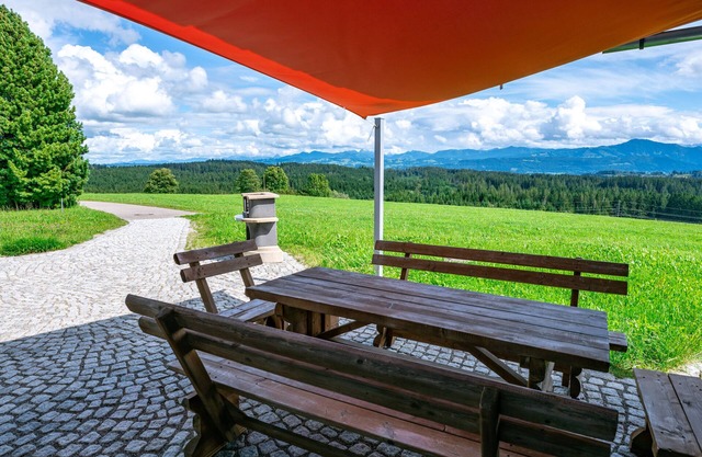 Former. Mountain farm on a sunny southern slope with a beautiful mountain view, secluded location