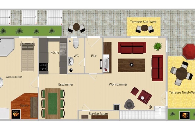 Große Ferienwohnung mit Garten