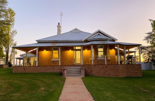 Hilton Homestead, Mandurama, set in a large country garden on a working farm.