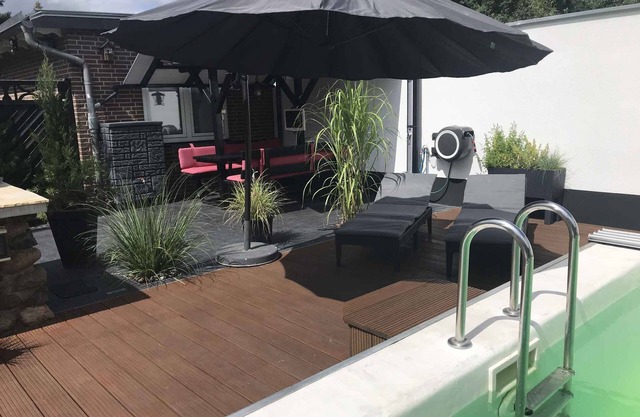 Holiday home comfortably furnished with pool and barbecue