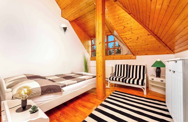Holiday home with outdoor pool and air conditioning