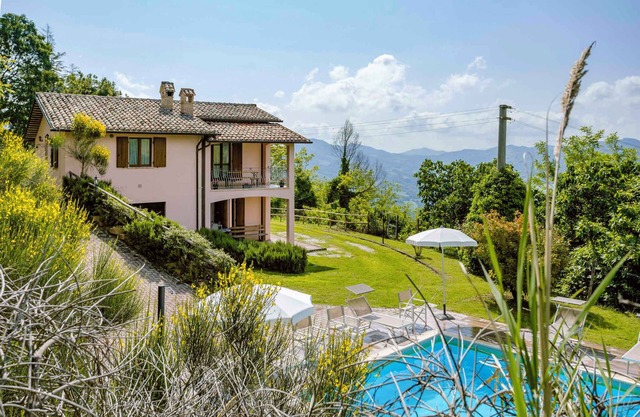 Holiday home with terrace and pool