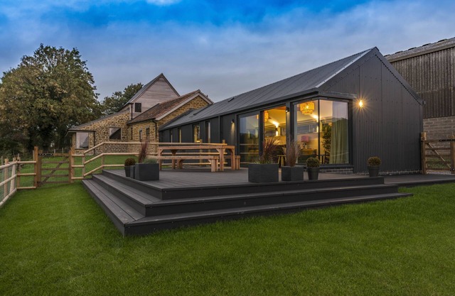 Hoods - A stylish former milking parlour with outstanding rural views of Dorset.