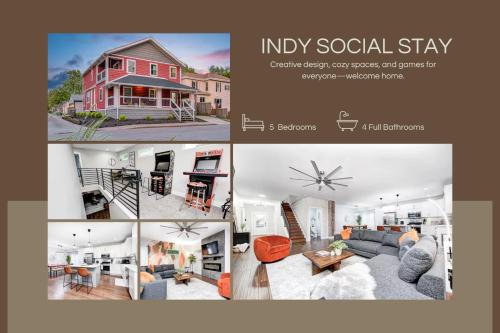 Indy Social Stay - Sleeps16 - Fountain Square - Group Getaway