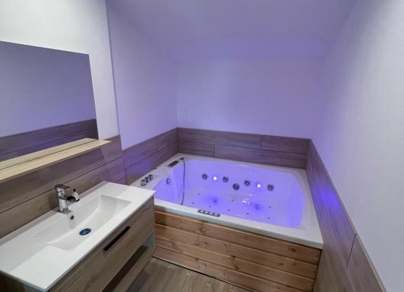 Jolie maison en pierre esprit chalet avec Jacuzzi