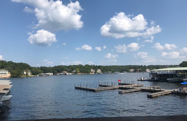Lake front, walk-in condo, large deck with evening shade and awesome water view.