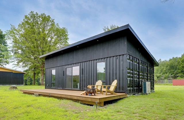 Lakefront Catskills Container Home: Private Lake