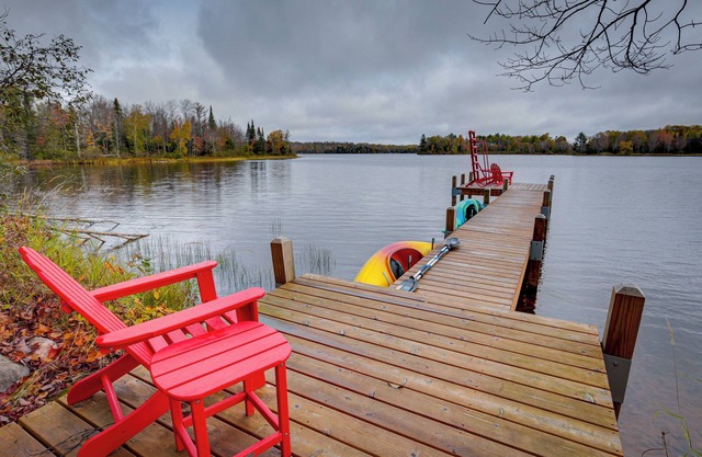 Lakefront Presque Isle Cabin w/Private Dock