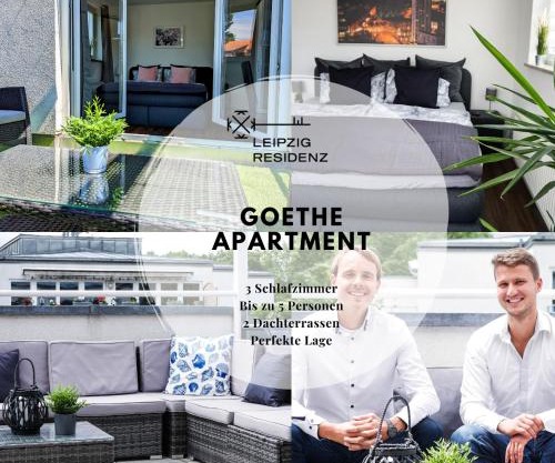 Leipzig Residenz Goethe Apartment mit 2 Dachterrassen