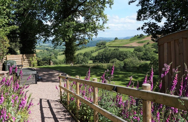 Little Acorn - 5* Cyfie Farm, Luxury Shepherds Hut /Lodge with private hot tub.