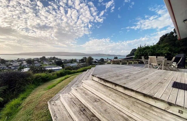 Little Aotea bach with sea views