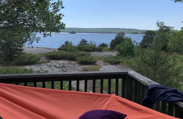 Log cabin island getaway on the shores of spectacular Georgian Bay
