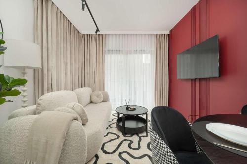 Luksusowy Apartament w Centrum Wrocławia Blisko Parku z Klimatyzacją w Salonie by Noclegi Renters