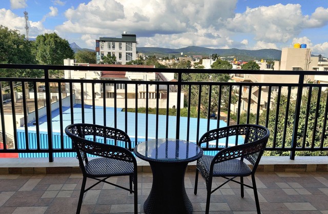 Luxurious and spacious two-bhk service apartment with all amenities, facilities.