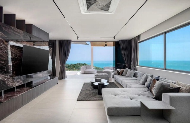 Luxurious 5-bedroom villa in Plai Laem with sea views, saltwater pool, and daily maid service