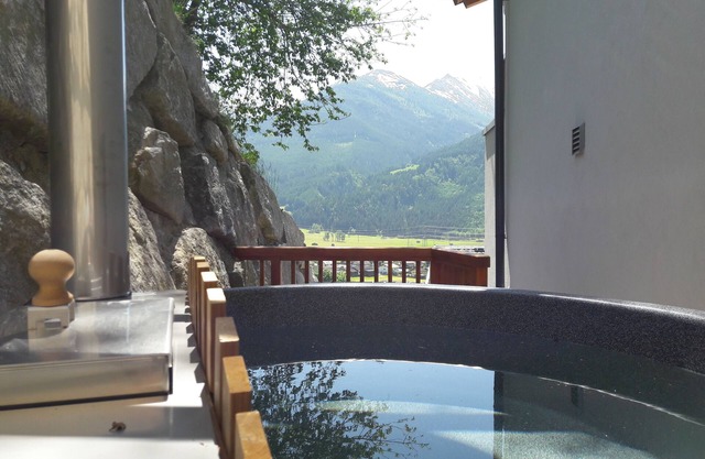 Luxury family holiday home with private sauna, hot tub and great view