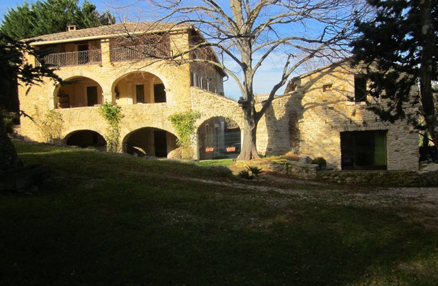 Magnificent stone cottage with jacuzzi, swimming pool and large wooded grounds.