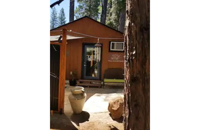 Maura's She Shed at the Trails End" private studio in the mountains.