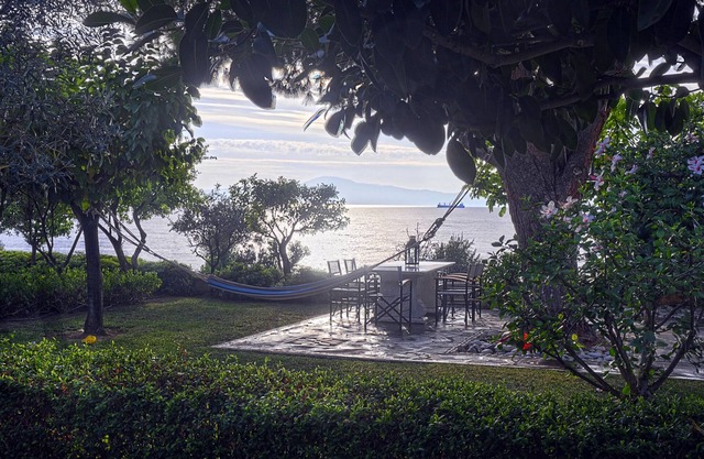 Messinian Blue SeaSide Villa, panoramic ocean view