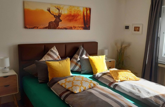 Modern vacation apartment with walk-in shower in the town center