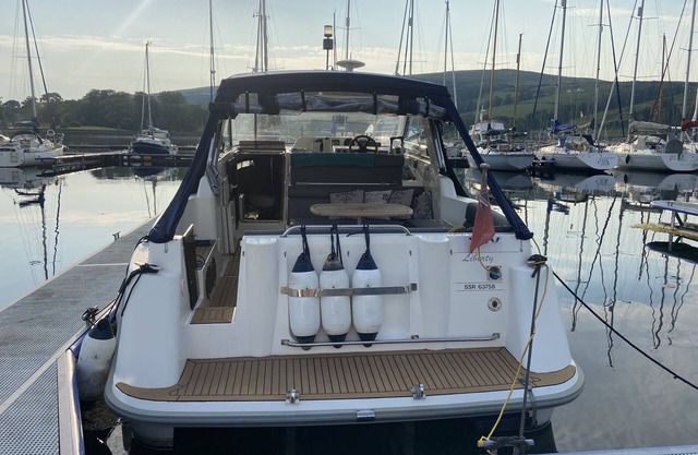 Motor Yacht on Isle of Bute. Ideal for couples, or families. In Marina.