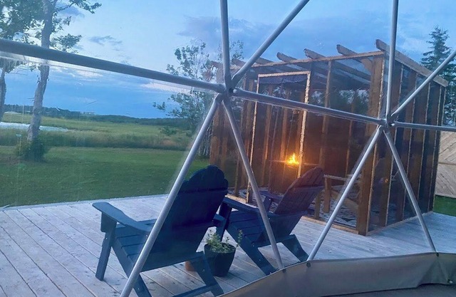 Nautical Dome Luxury Rental with Hot Tub, Gazebo & Firepit!