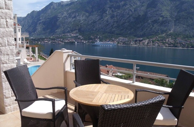 New Ground Floor Apt With Stunning Views Of Kotor Bay From The Balcony And Pool