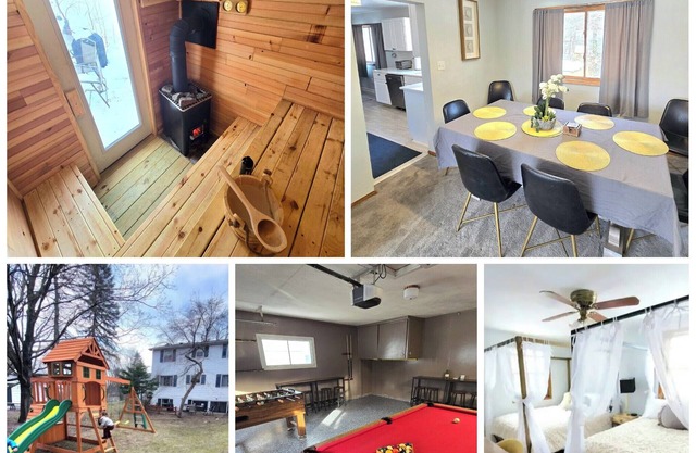 New Sauna! St Paul, Mall of America, Spacious, Pool Table, Foosball Table