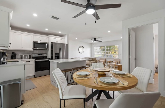 Newly renovated 3BR/2BA home with modern finishes, fast WiFi, central A/C,