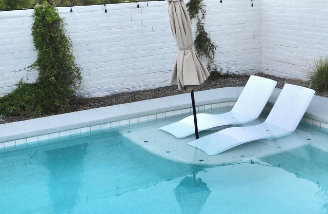 Newly renovated pool at the Modern Western Villa!