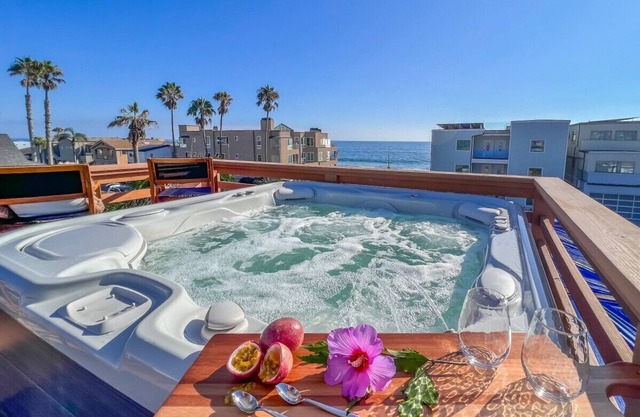 No Cleaning Fee! Ocean View Beach Escape w/Private SPA, SunDeck, BBQ, Pets ok