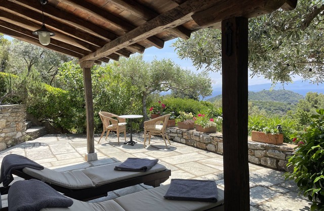 Peace, privacy, sea views and sunsets: Lephteris House with pool at Koukounaries