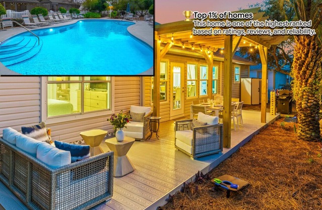 Pool, 4 min walk to Crystal Beach, Luxe home!