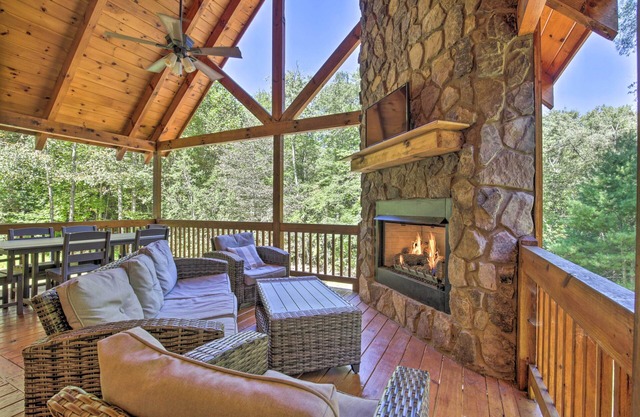 Private Cabin w/Furnished Porch on < 3 Acres!