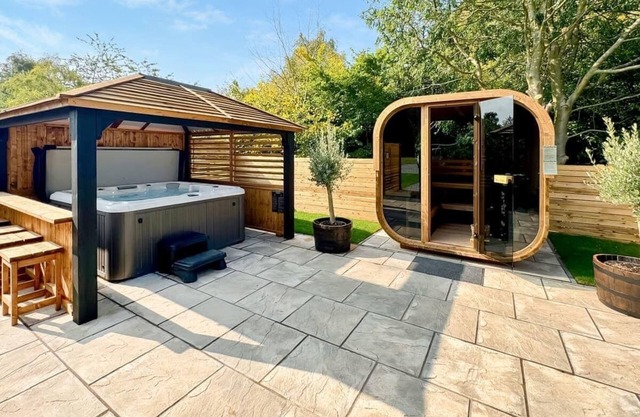 Recently upgraded to include Tilt and turn Gazebo over hot tub.