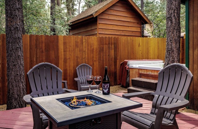 Relaxing Big Bear A-Frame Cabin with Hot Tub, Fire Pit & King Bed