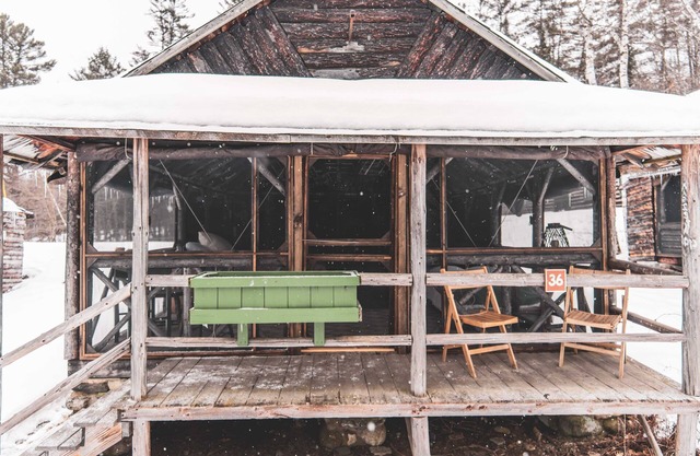Rustic Adirondack Glamping Cabins on Ogontz Lake
