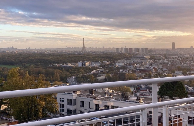 Sapcious flat with a terrace on top floor and an exceptionnal view over Paris