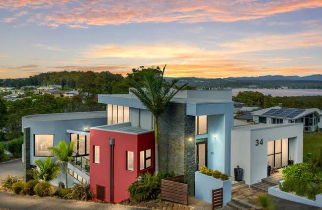 Seabreeze Sanctuary is a beautiful modern home with panoramic views