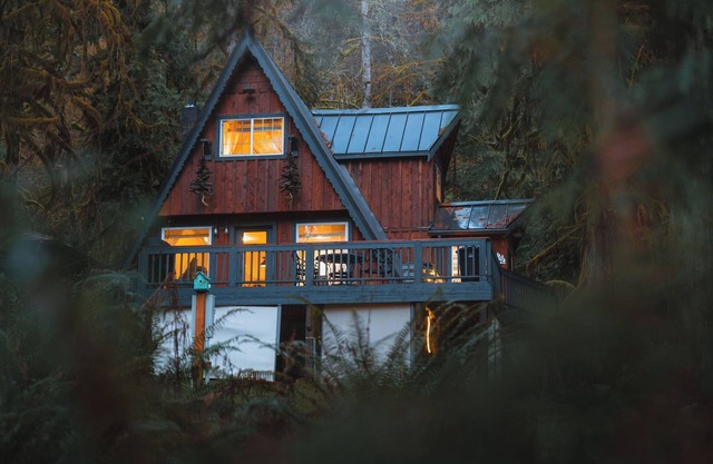 Secluded Forest Cabin w/Hot Tub & Private Waterfall