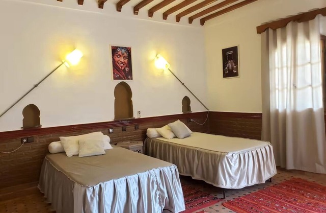 Serene retreat within palm grove and calm nature