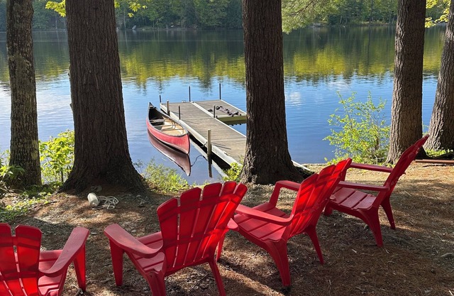 Sheepscot Lake House ideal for swim, boat, fish with private dock on water